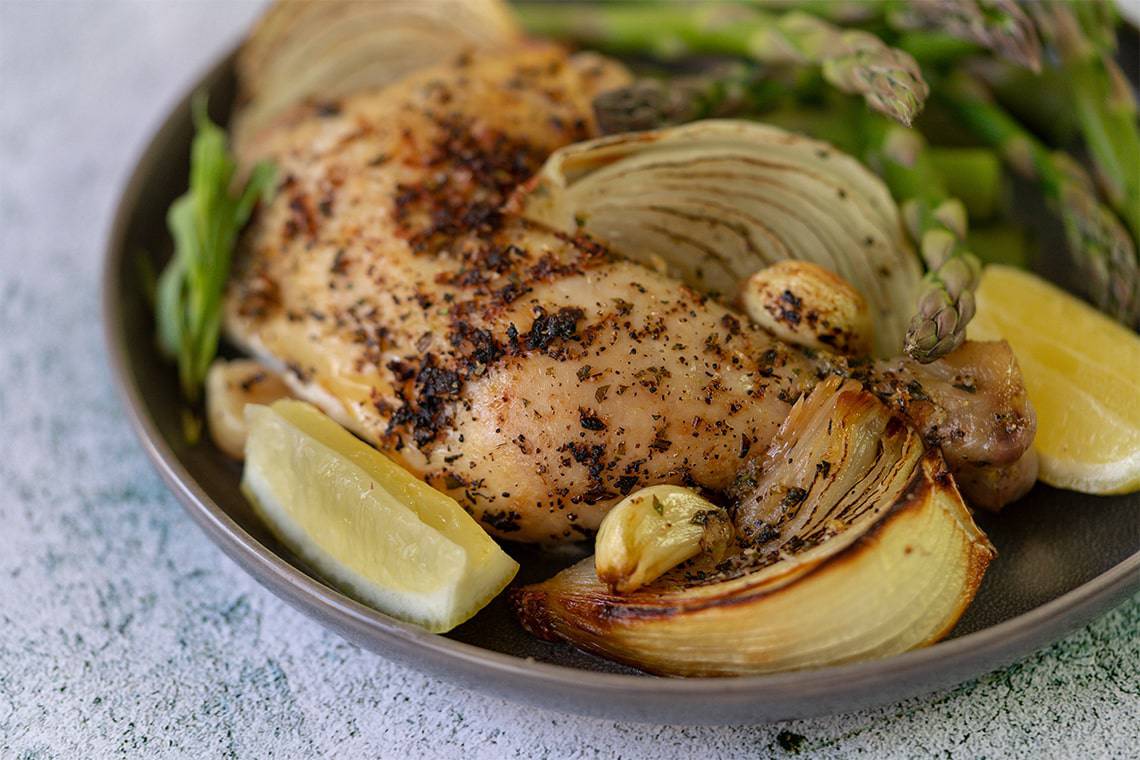 Slow Roasted Chicken & Onions