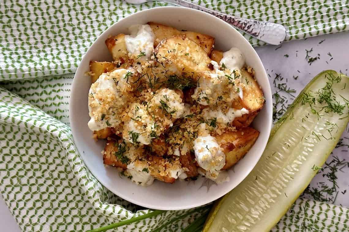 Dill Pickle Roasted Potatoes